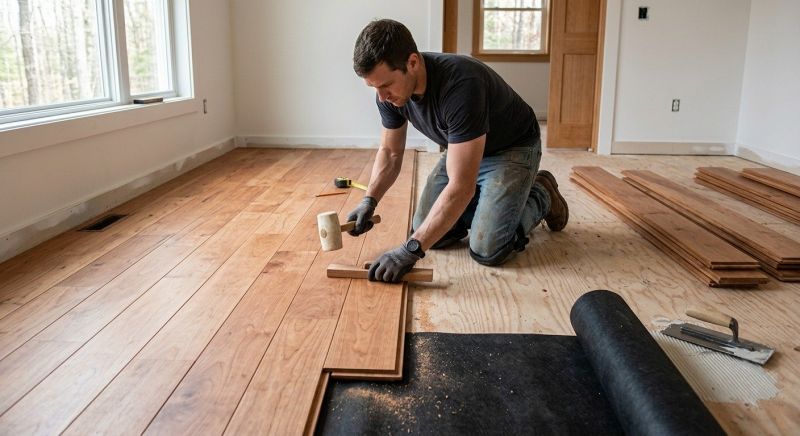 Cherry Floor Installation in Warsaw, IN