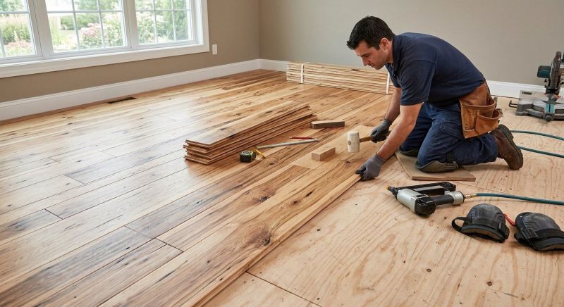 Hickory Floor Installation in Warsaw, IN