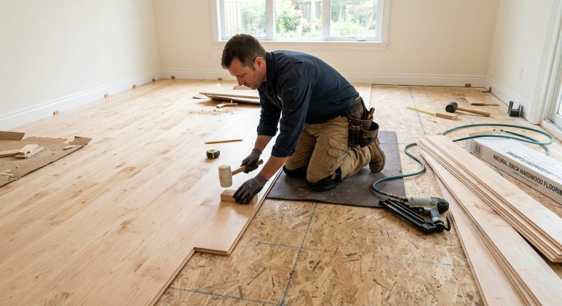 Maple Flooring Installation in Cromwell, IN