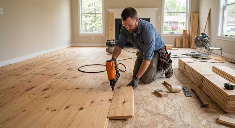 Maple Flooring Installation in Silver Lake, IN