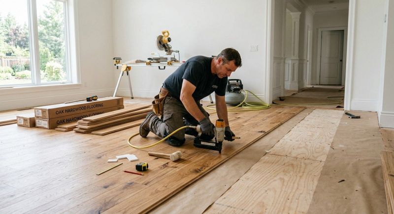 Oak Floor Installation in Warsaw, IN