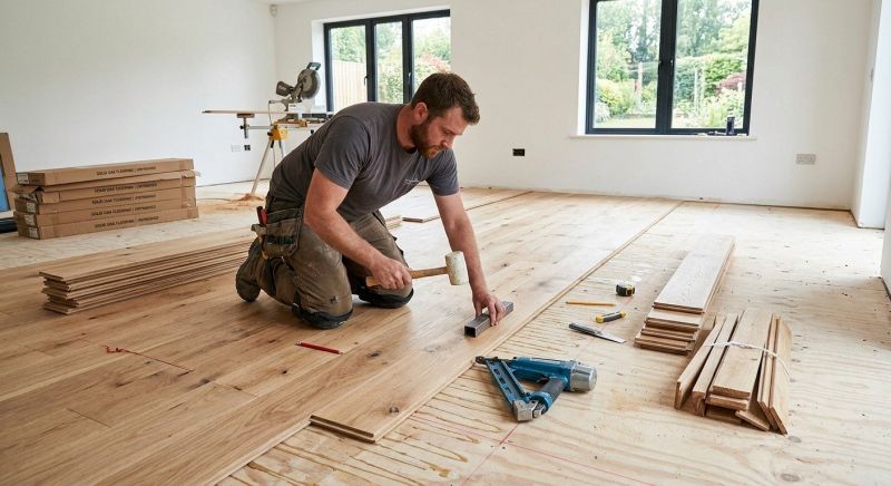 Oak Floor Installation in Milford, IN