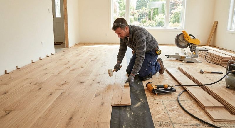 Oak Floor Installation in North Manchester, IN