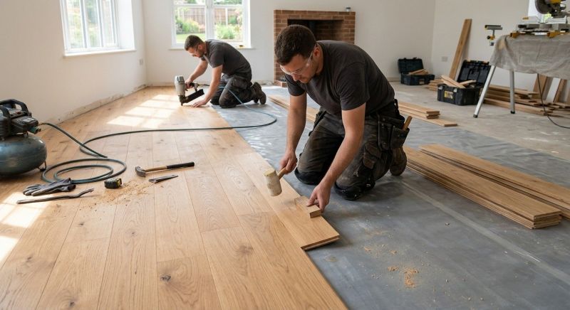 Oak Floor Installation in North Manchester, IN