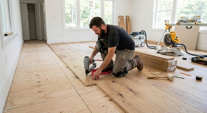 Oak Floor Installation in North Manchester, IN