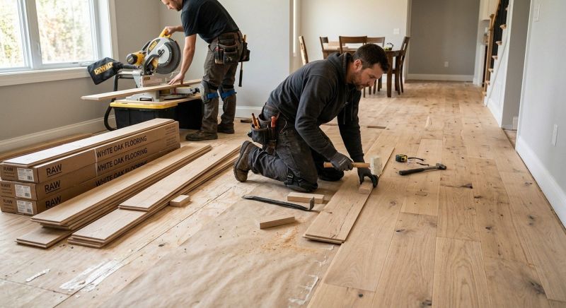 Oak Floor Installation in North Webster, IN