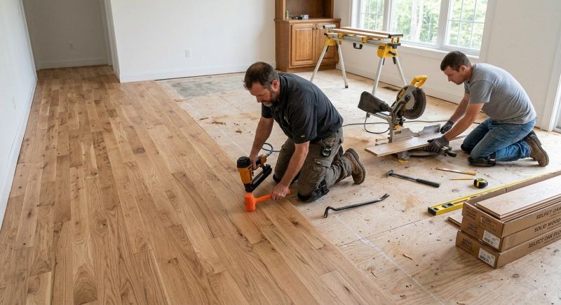 Oak Floor Installation in North Webster, IN