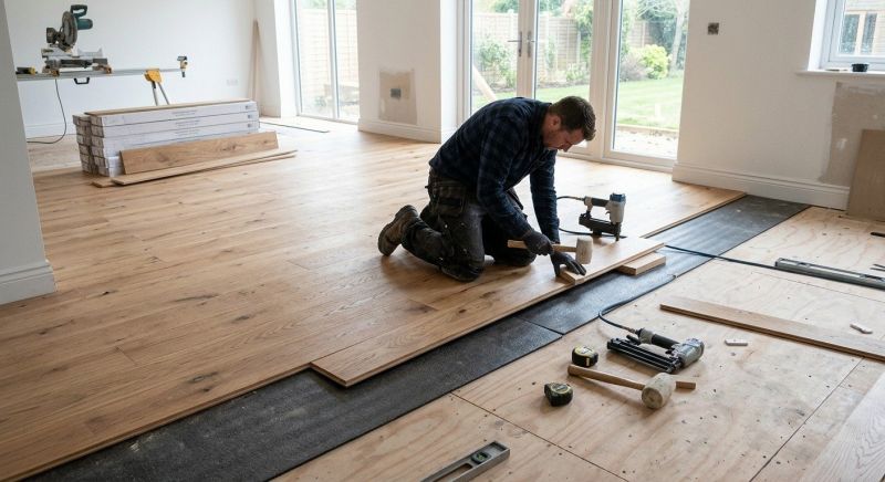 Oak Floor Installation in Syracuse, IN
