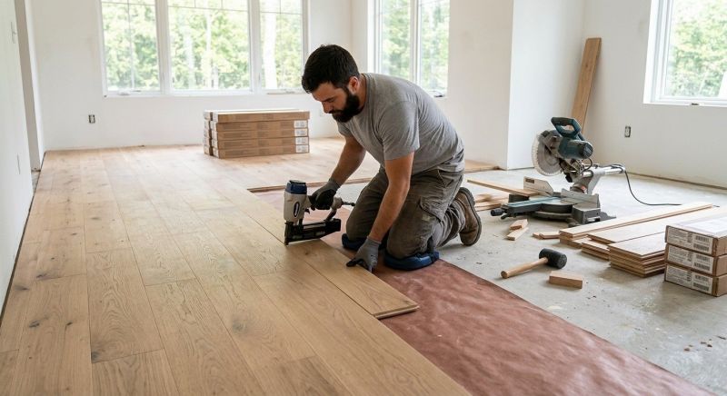 Oak Floor Installation in Syracuse, IN