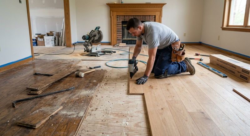 Oak Floor Replacement in Warsaw, IN