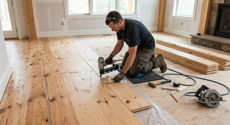 Pine Floor Installation in Warsaw, IN