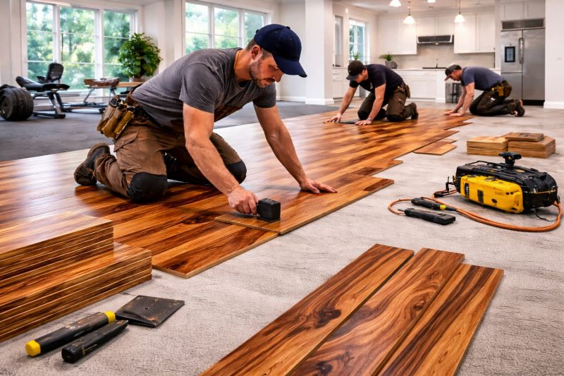 Teak Flooring Installation in Warsaw, IN