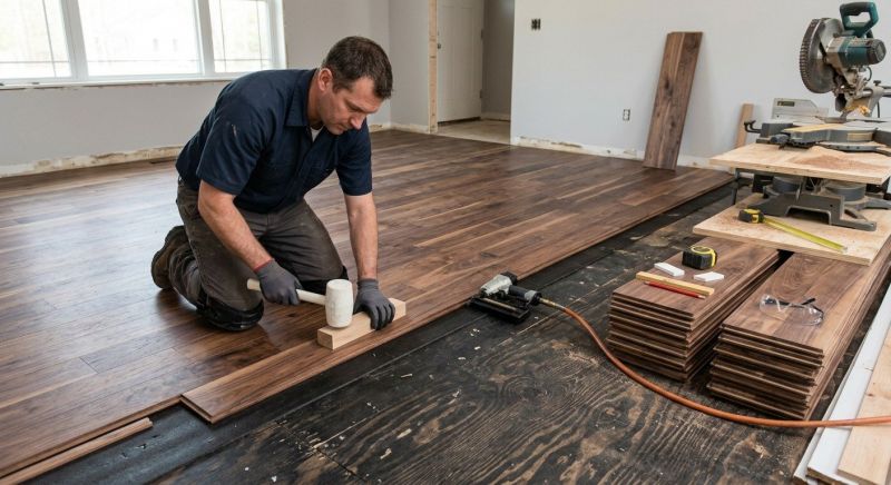Walnut Flooring Installation in Warsaw, IN