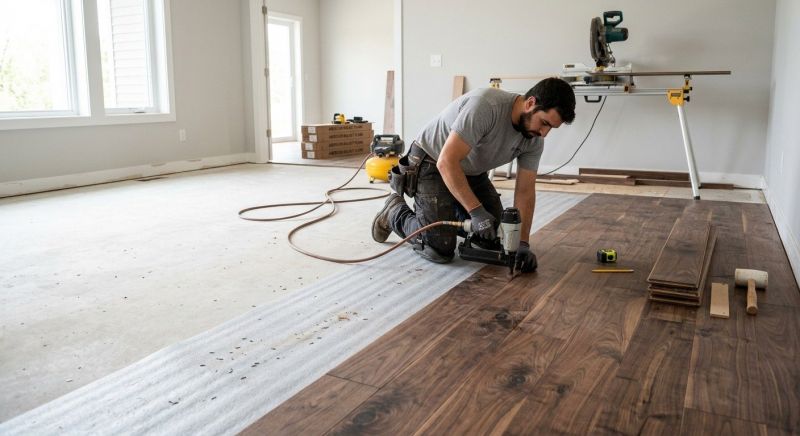 Walnut Flooring Installation in Warsaw, IN